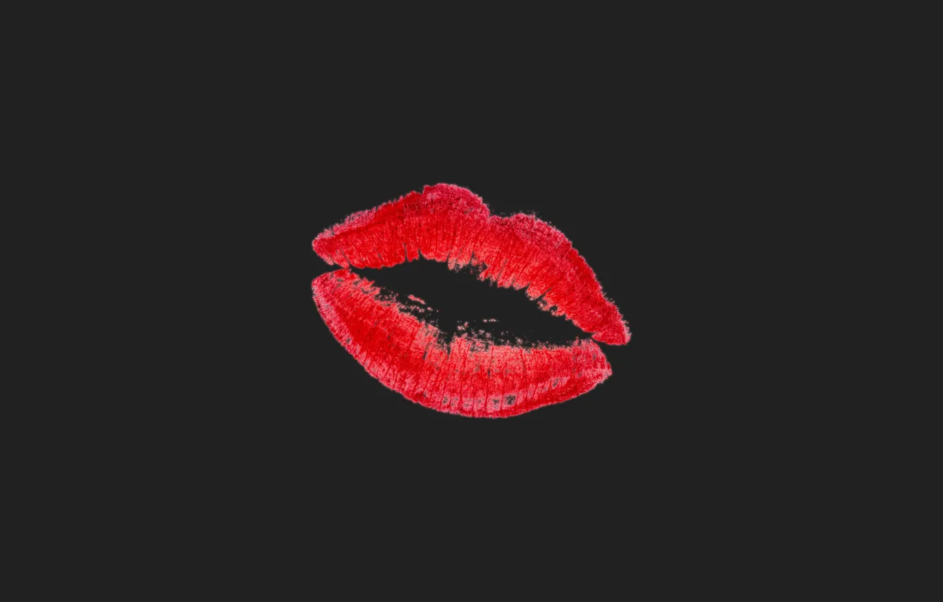 Photo wallpaper lips, red lips, Lucky Lips
