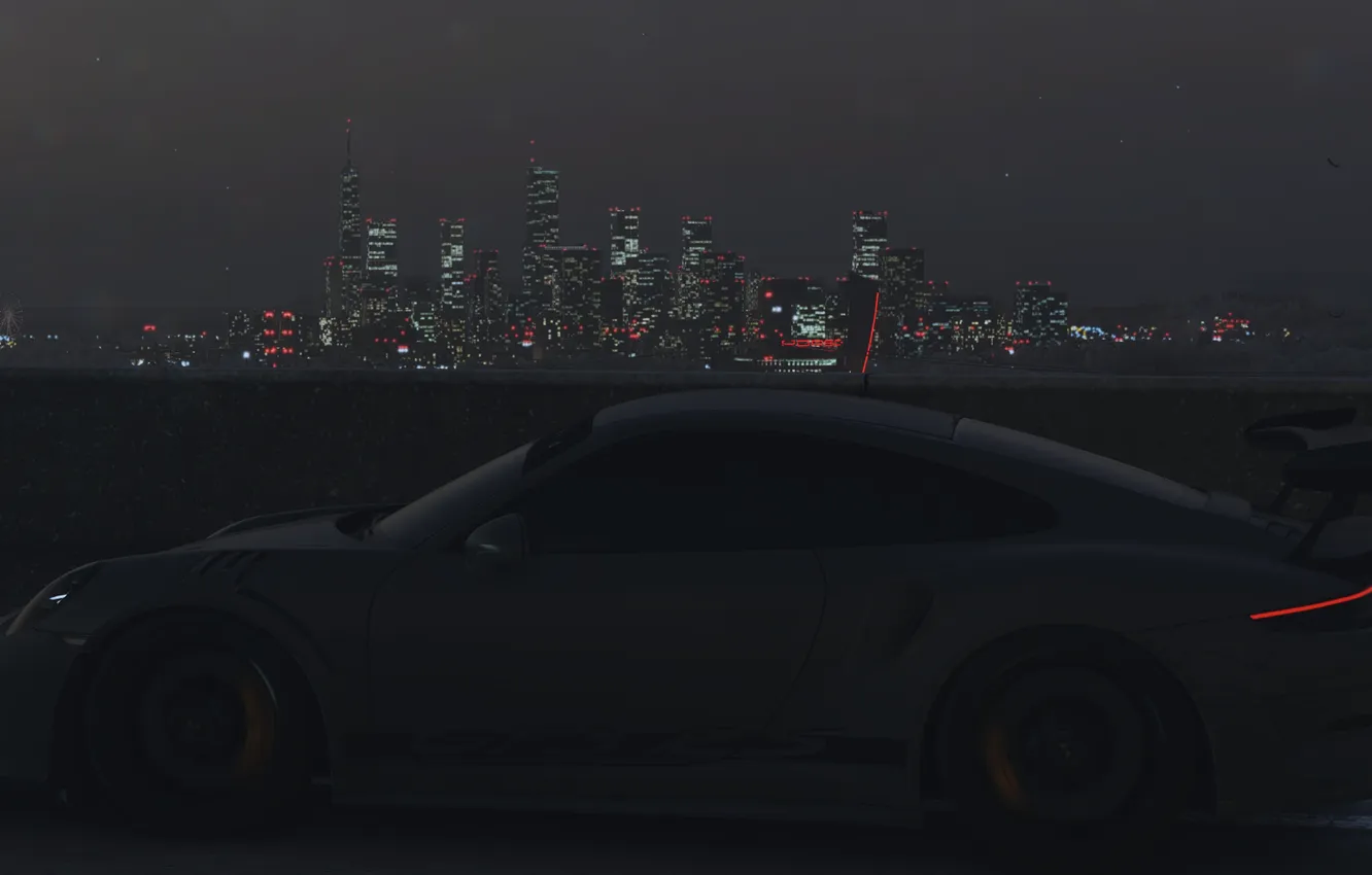 Photo wallpaper night, the city, 911, Porsche, Porsche, Porsche, night, Need For Speed