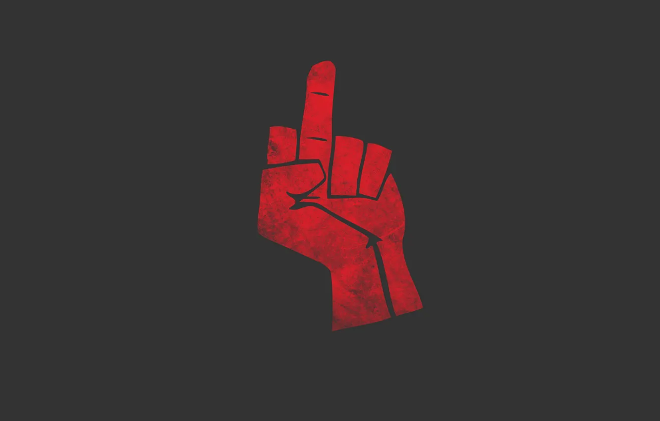 Photo wallpaper sign, hands, fingers