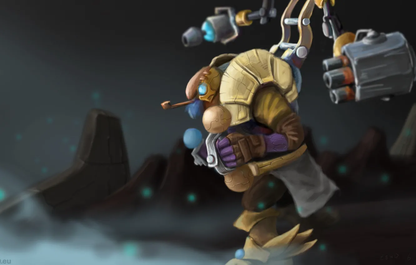 Photo wallpaper hero, dota 2, suit-robot, Tinker