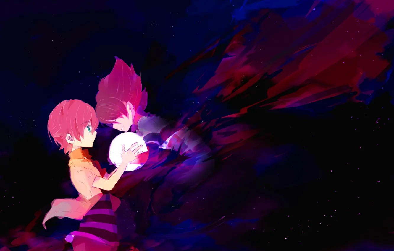 Photo wallpaper the sky, stars, anime, art, boys, inazuma eleven, eleven lightning, umehara