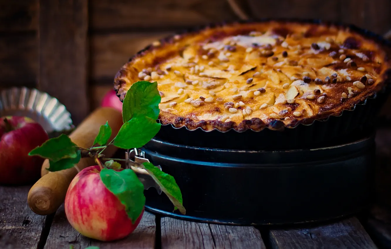 Photo wallpaper apples, pie, cakes