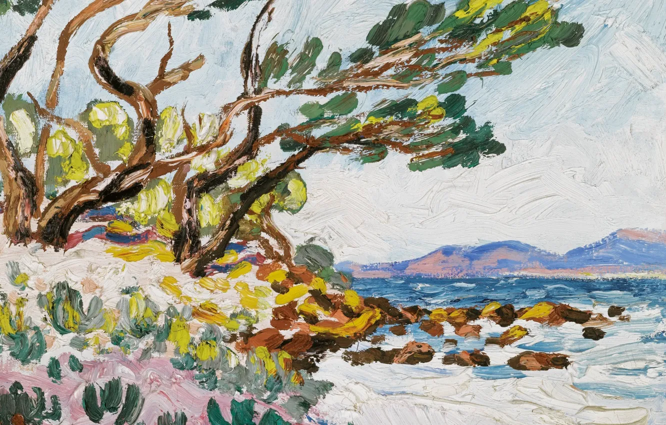 Photo wallpaper landscape, picture, Francis Picabia, Francis Picabia, The Island Of Sainte-Marguerite
