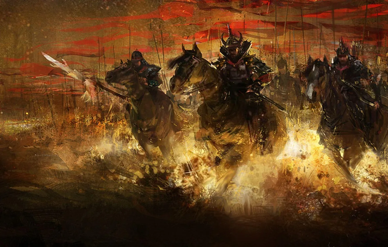 Photo wallpaper horror, art, japanese