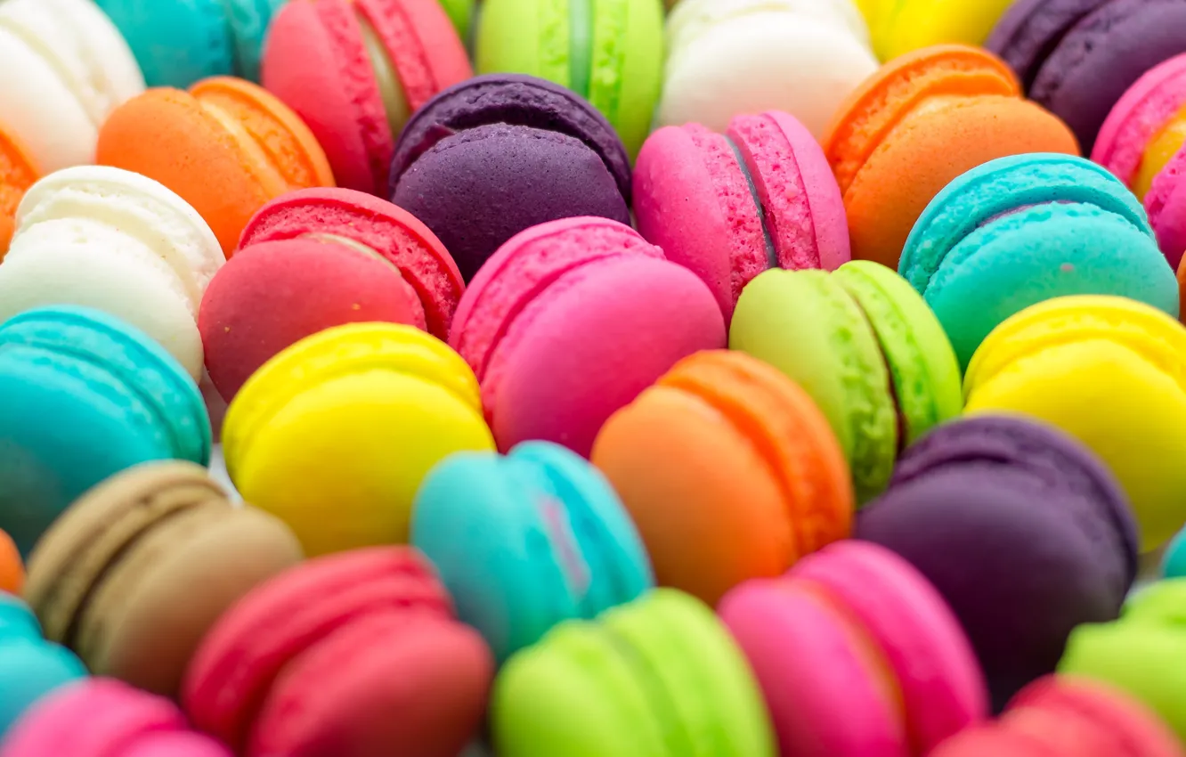 Photo wallpaper colorful, cake, dessert, sweet, sweet, dessert, macaroon, french