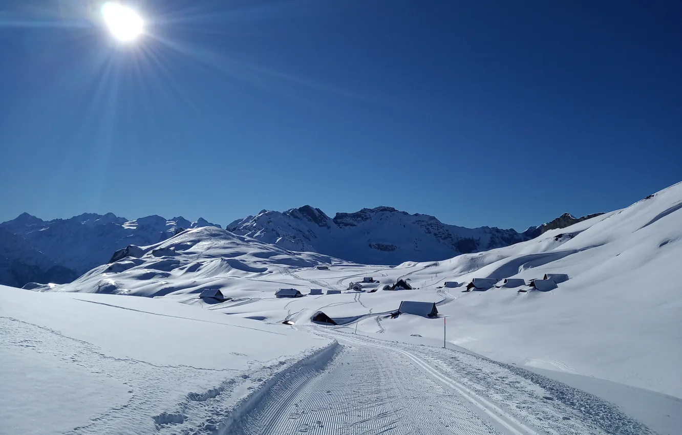 Photo wallpaper Switzerland, Alps, Melchsee-Frutt