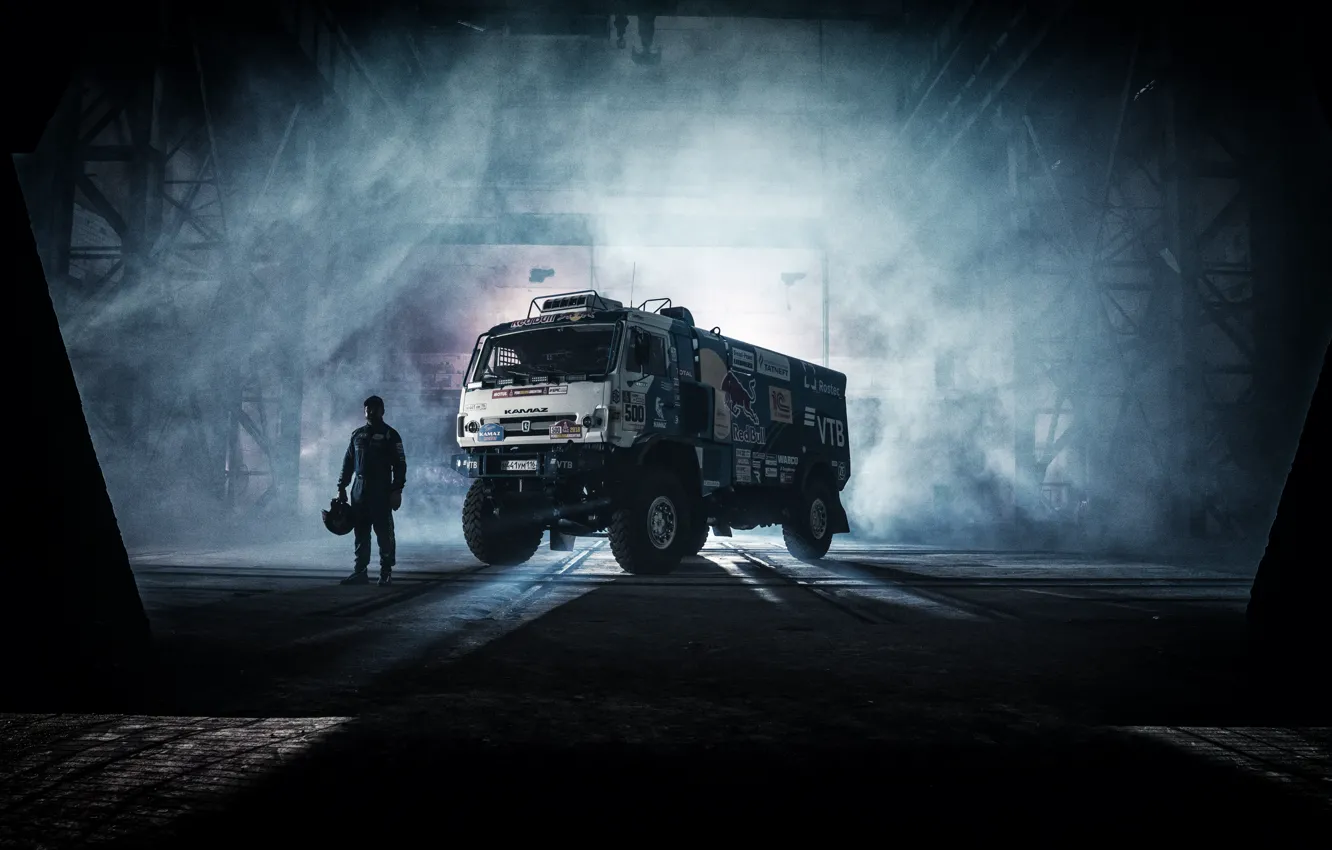 Photo wallpaper machine, race, sport, Truck, Master, Russia, Kamaz, Rally