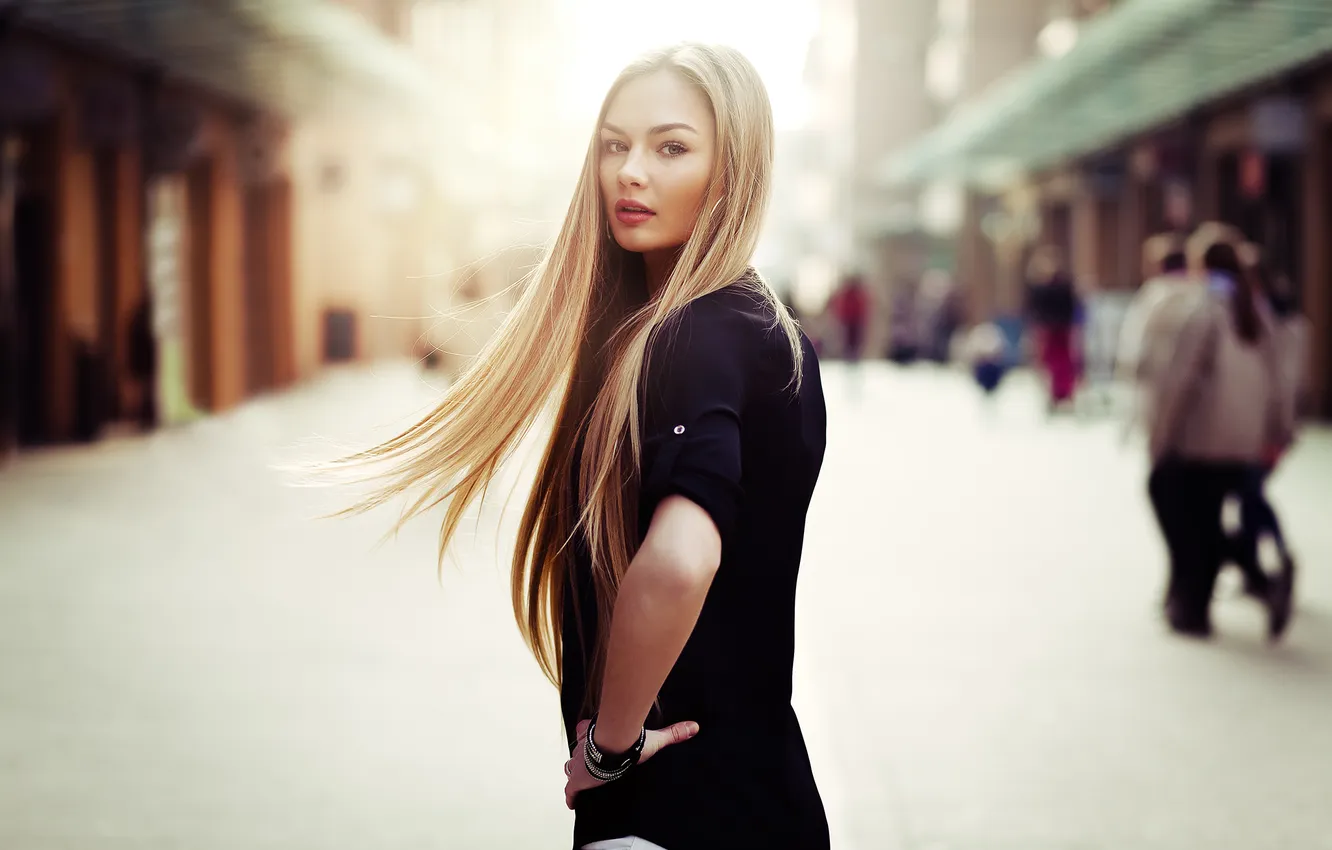 Photo wallpaper girl, face, background, model, hair, Alexandra