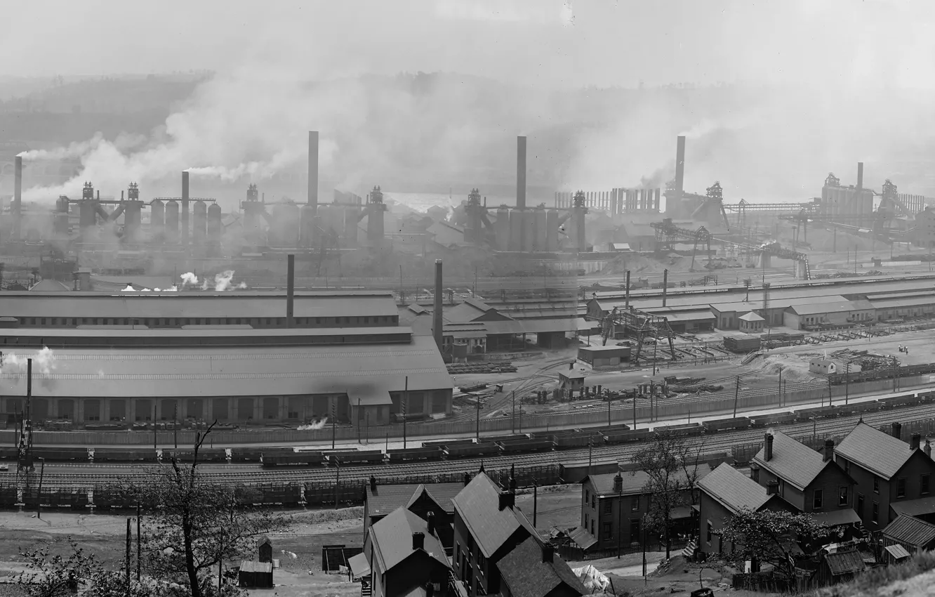 Photo wallpaper panorama, USA, Pennsylvania, Braddock
