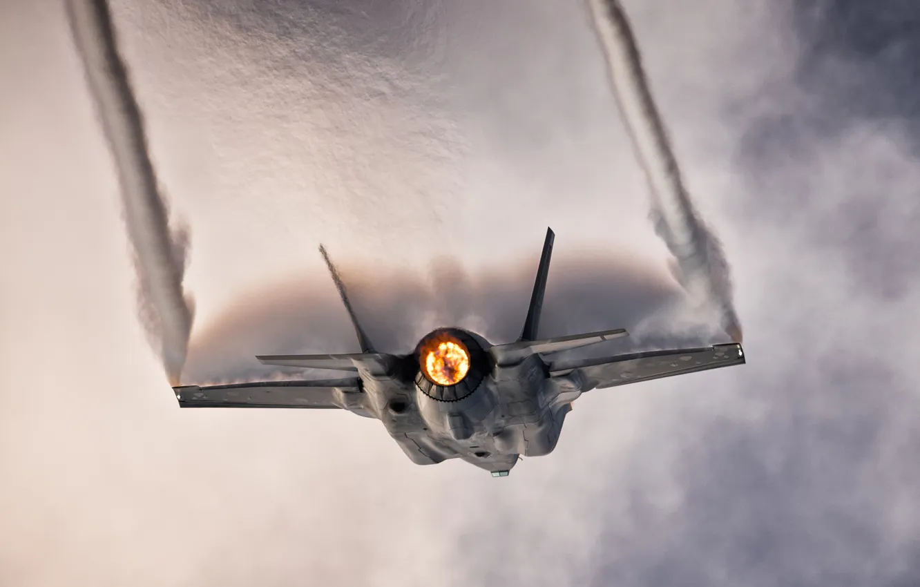 Photo wallpaper fighter, aircraft, F35, Fighter Aircraft