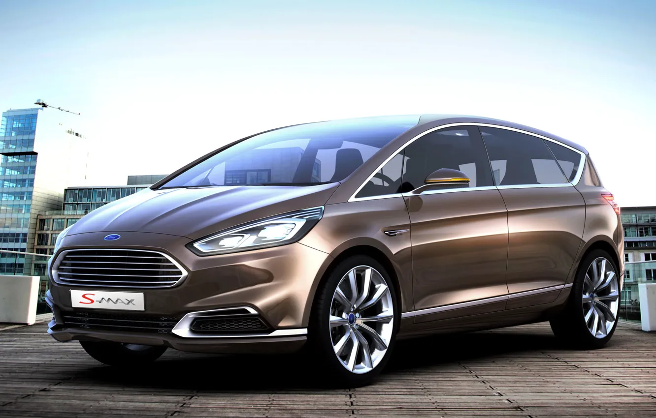 Photo wallpaper Concept, Ford, Front, three, S-Max, Quarter