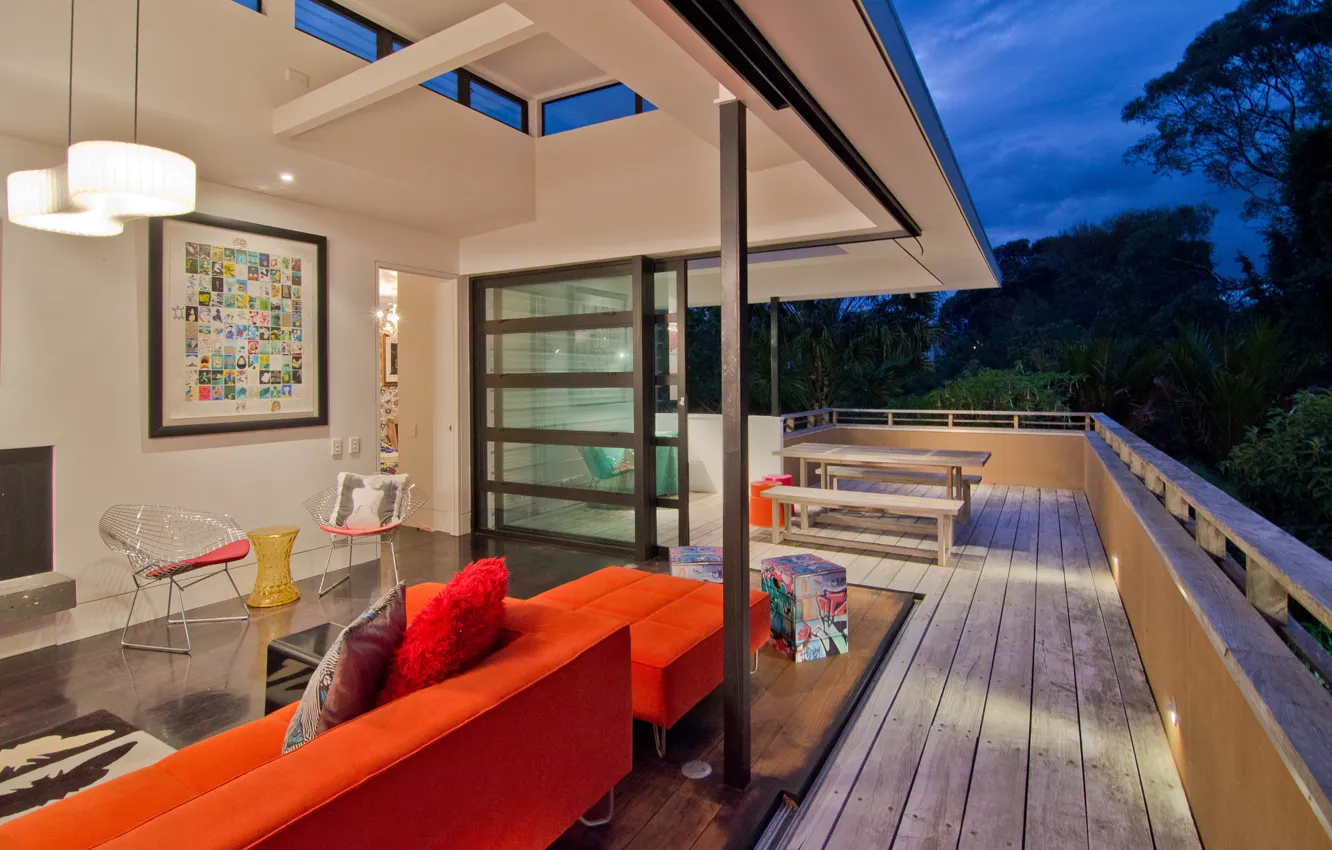 Photo wallpaper design, house, style, Villa, interior, balcony, terrace