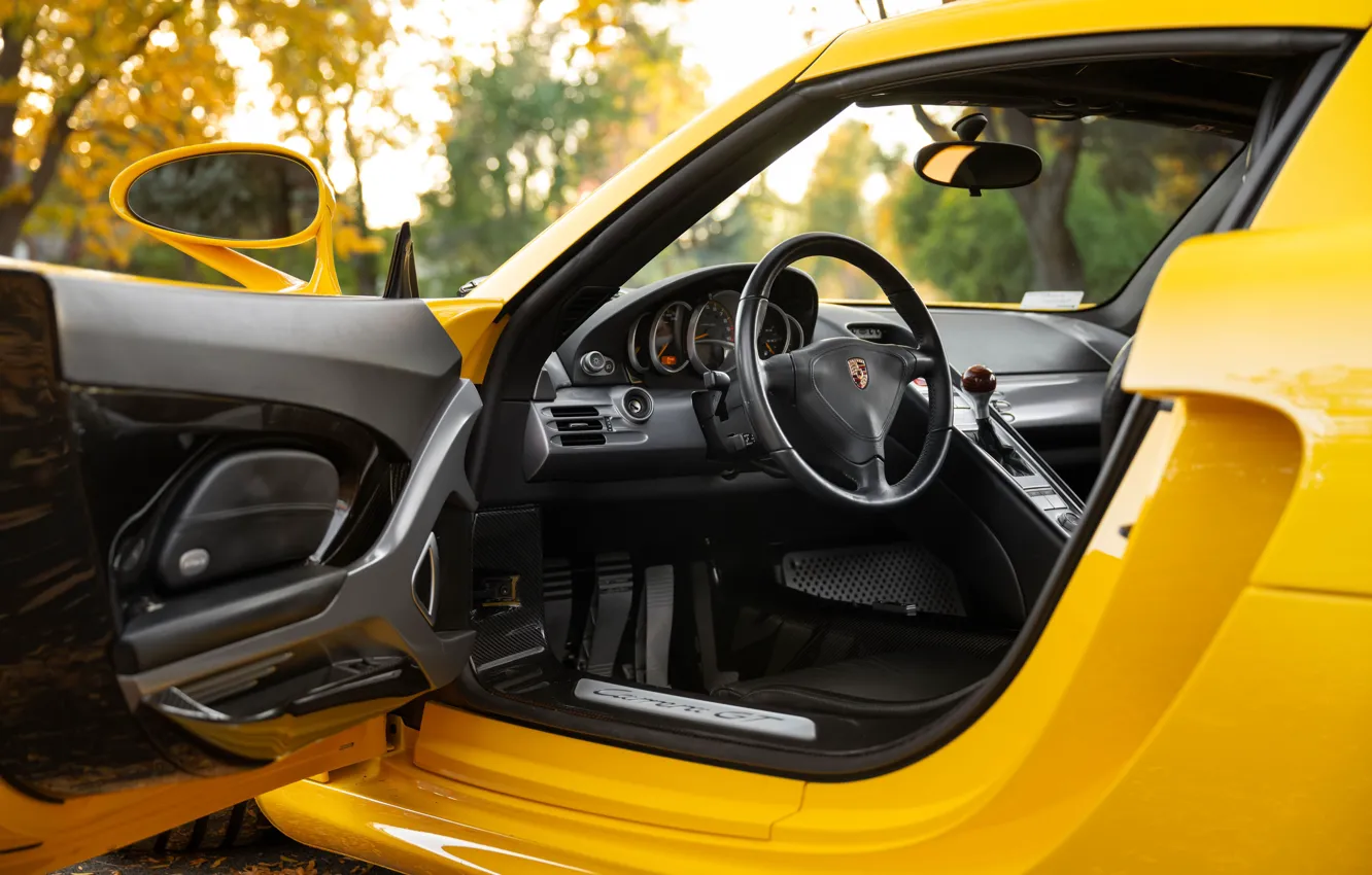 Photo wallpaper Porsche, Porsche Carrera GT, Car Interior