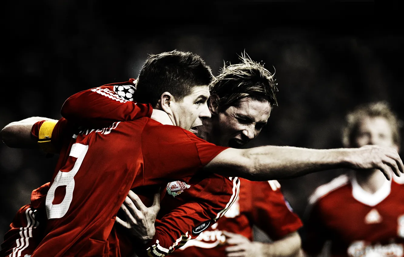 Photo wallpaper sport, Steven Gerrard, clubs, gerrard, clubs liverpool, Liverpool, Fernando Torres, Torres