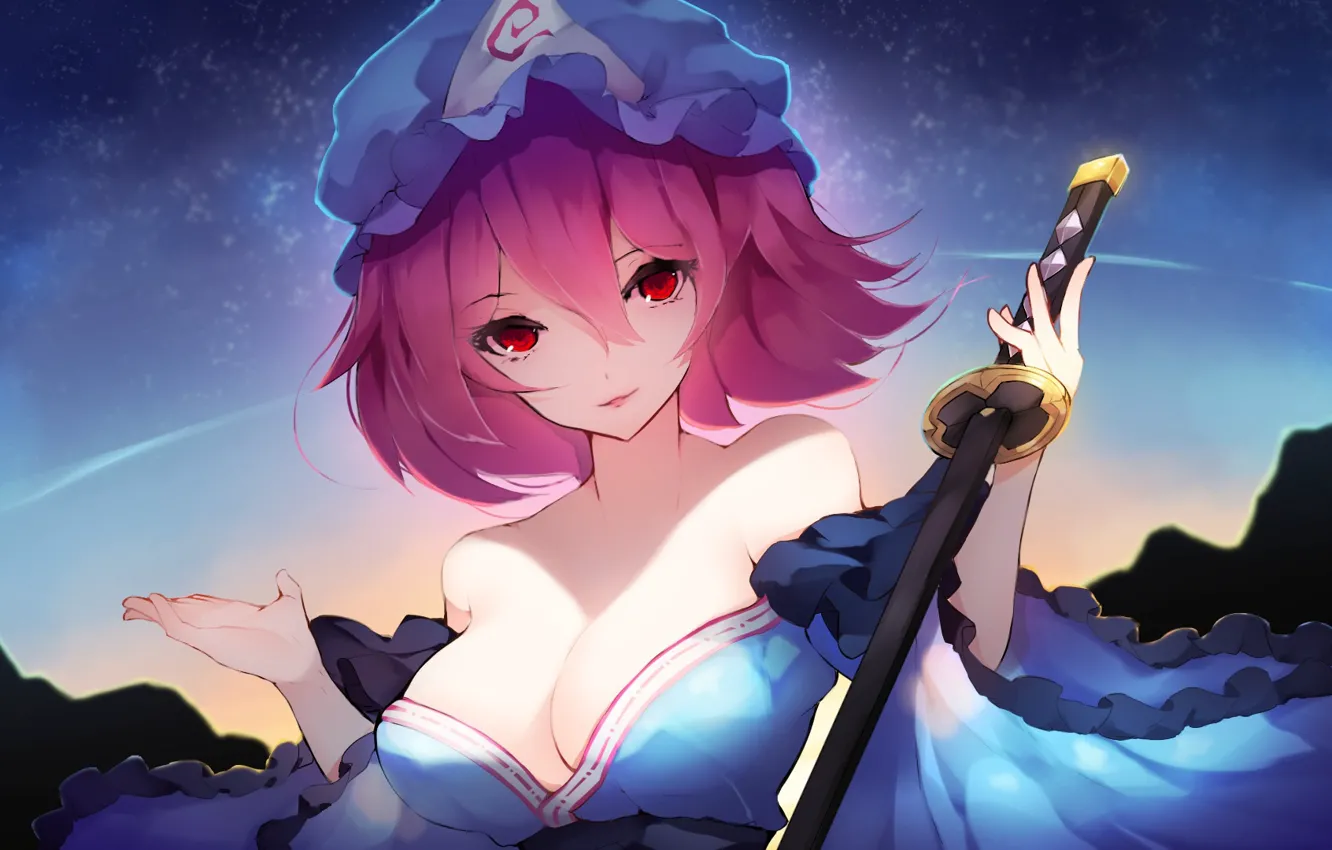 Photo wallpaper girl, sword, touhou, Touhou, Touhou