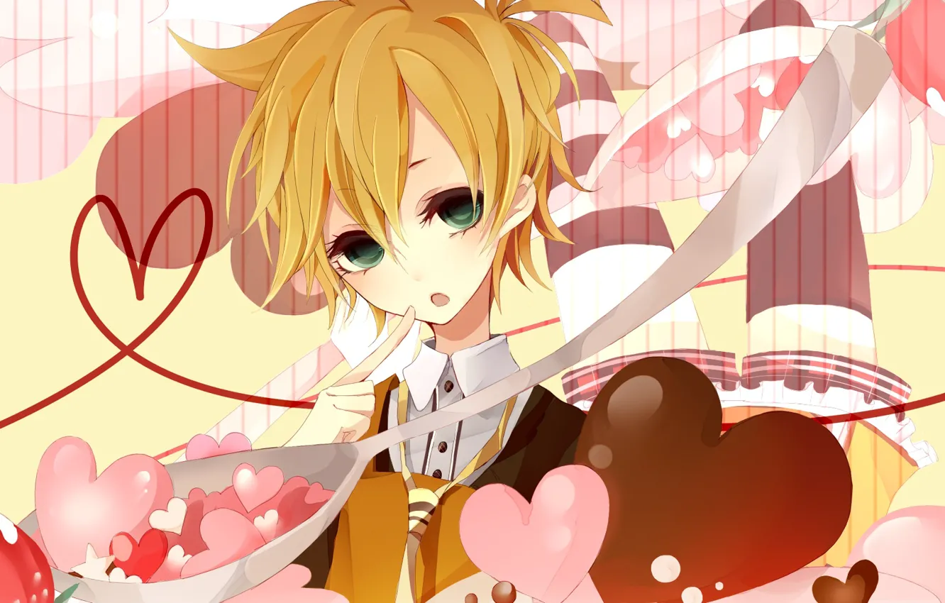 Photo wallpaper look, boy, guy, vocaloid, Vocaloid, Kagamine Len