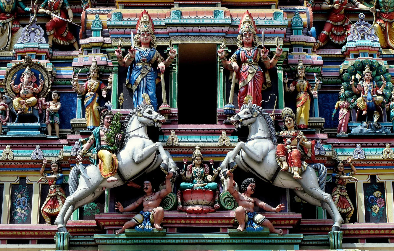 Photo wallpaper Malaysia, Kuala Lumpur, Malaysia, Kuala Lumpur, The Sri Mahamariamman Temple, Sri Mahamariamman Temple