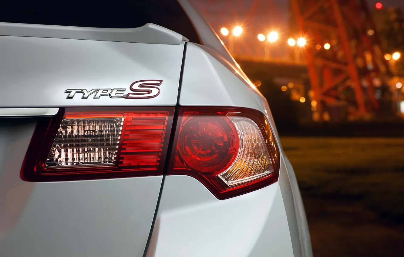 Photo wallpaper white, the city, lights, lights, the evening, blur, Honda, colorful