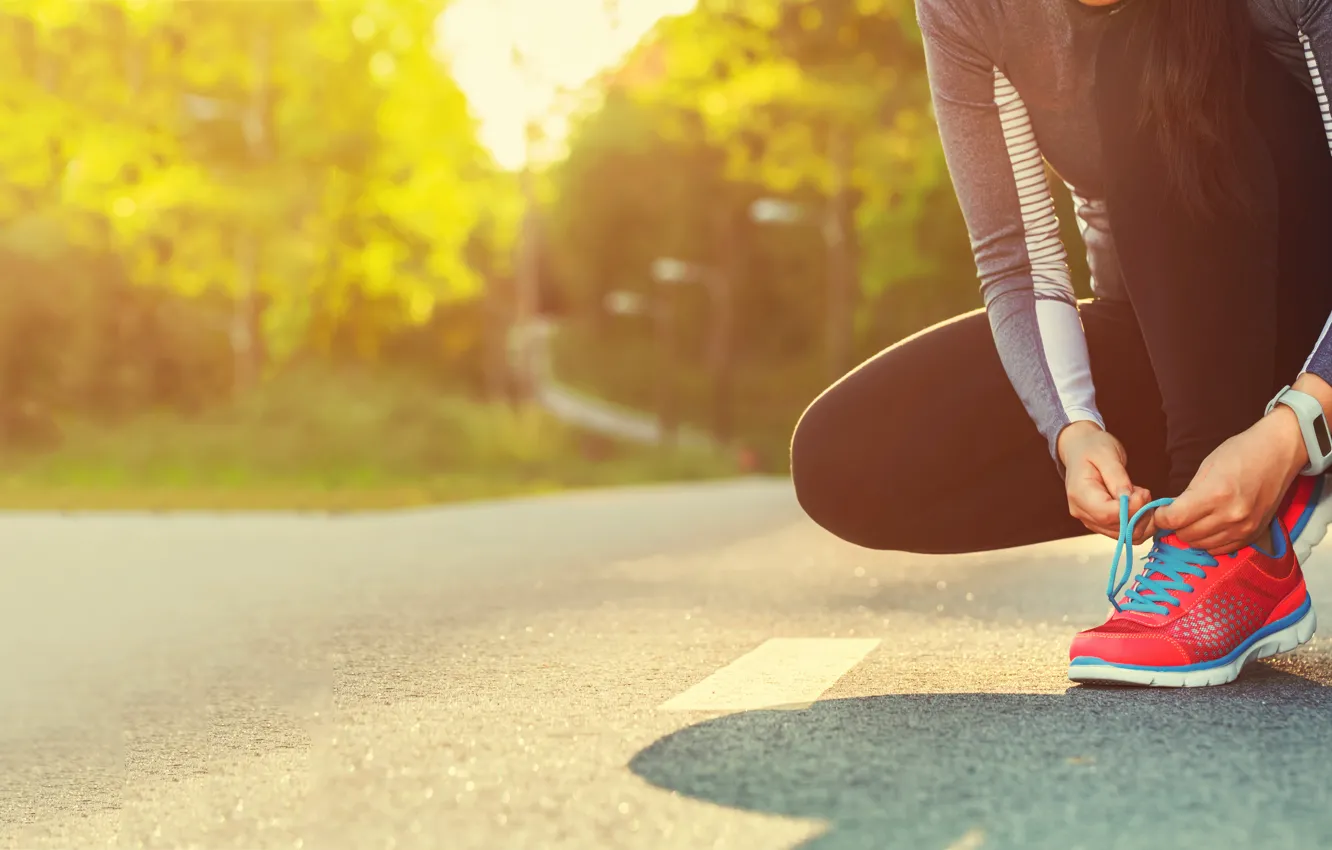 Photo wallpaper outdoor, running shoes, running, jogging