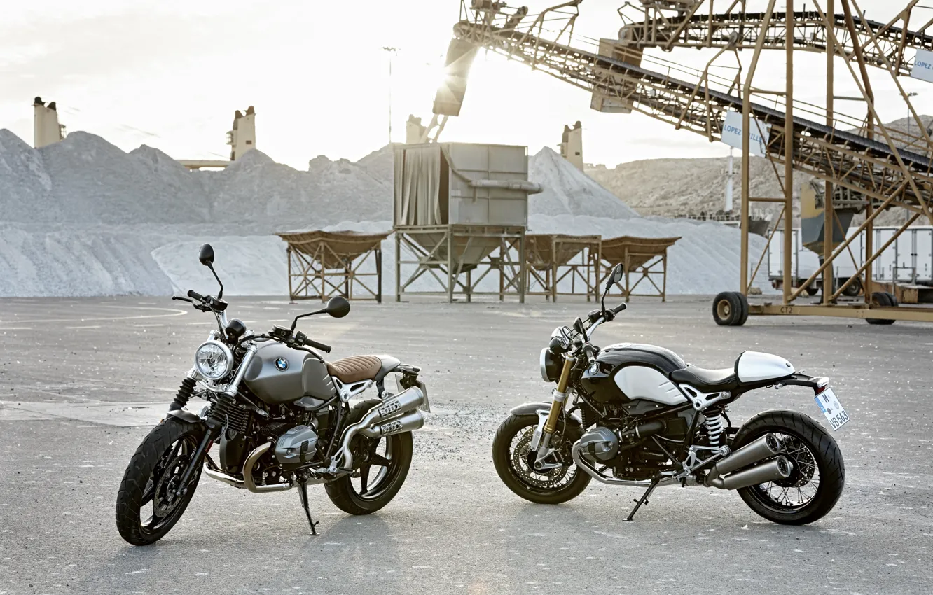 Photo wallpaper BMW, moto, classic, Scrambler, NineT, motorrad