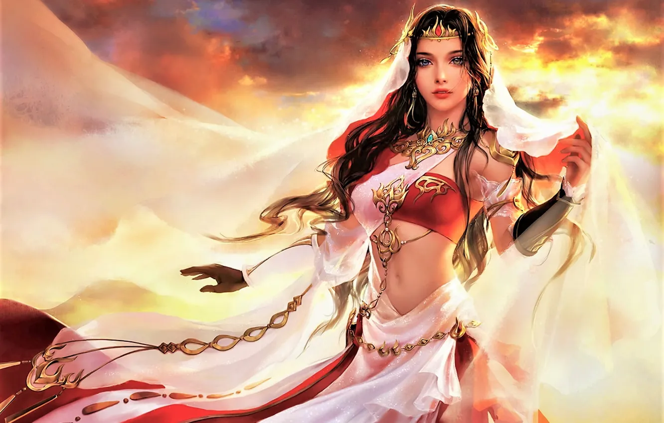 Photo wallpaper artist, artwork, digital-art, fantasy-girls, Fantasy Princess