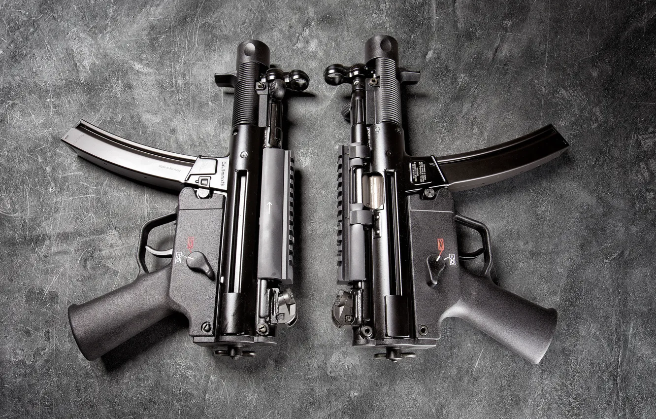 Photo wallpaper background, Germany, pair, Heckler &ampamp; Koch, The gun, MP5