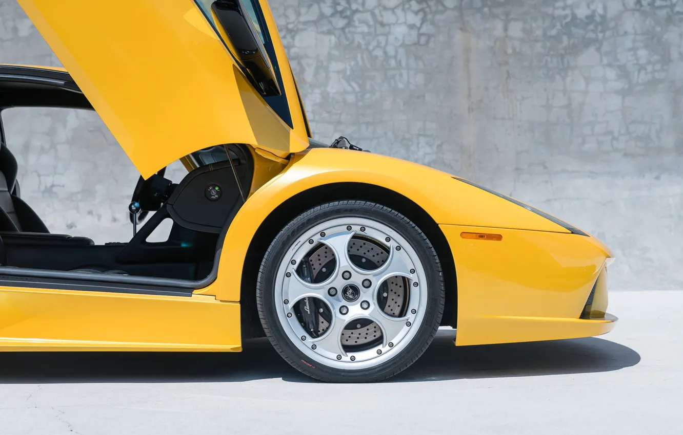 Photo wallpaper close-up, Lamborghini, wheel, Lamborghini Murcielago, Murcielago, Lambo doors