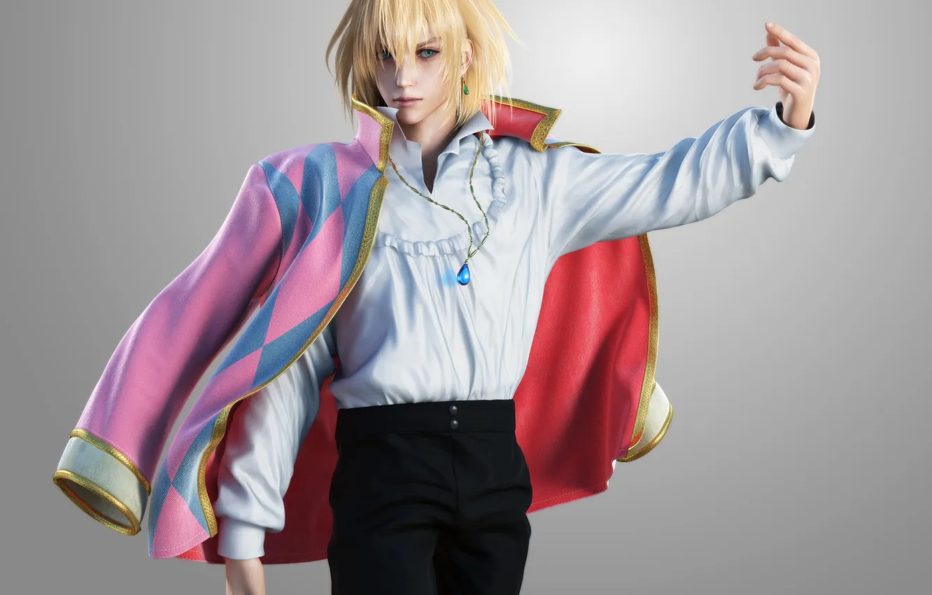 Photo wallpaper background, pendant, guy, gesture, howl, art, howl's moving castle, codend