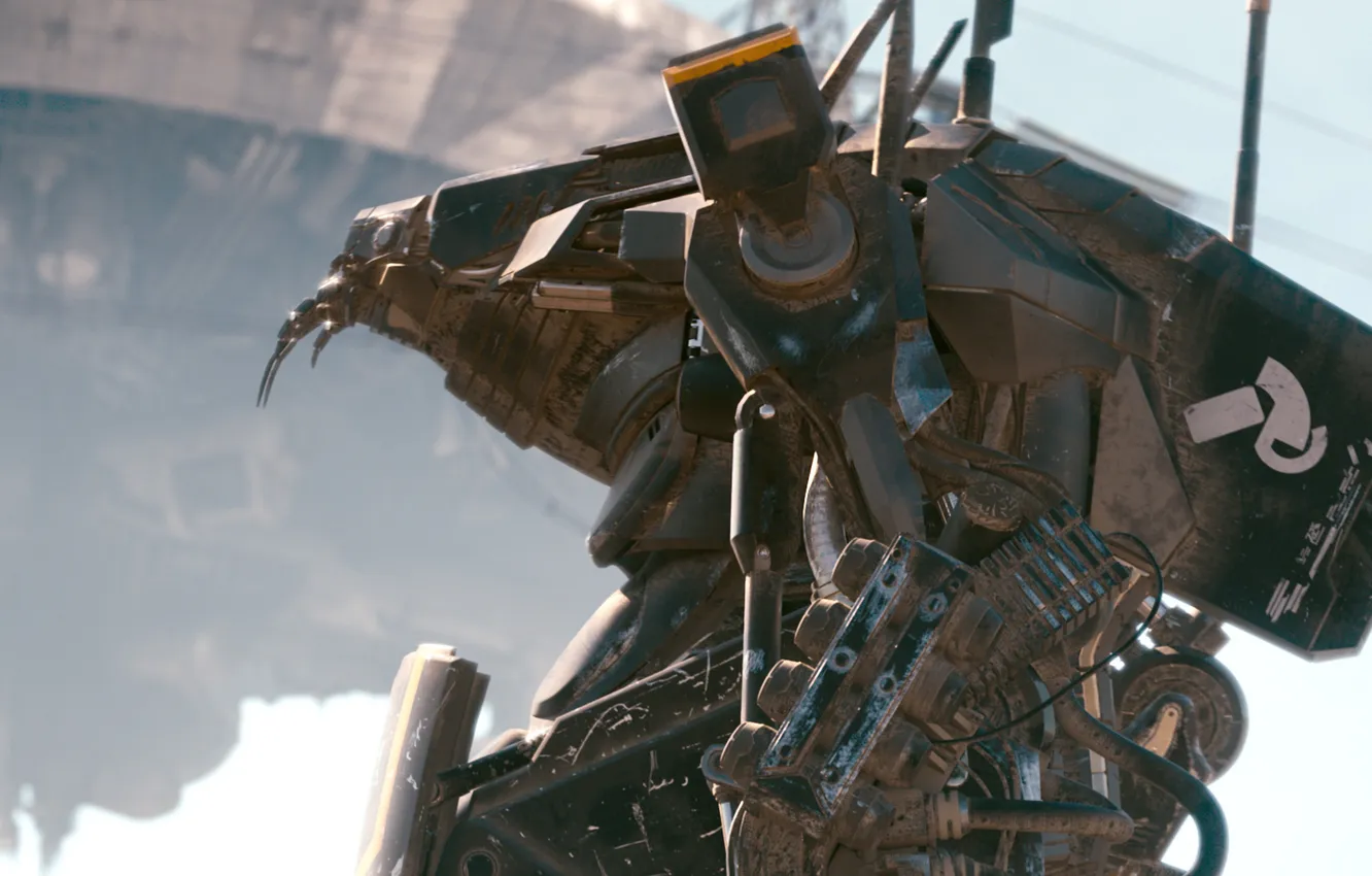 Photo wallpaper robot, alien, district