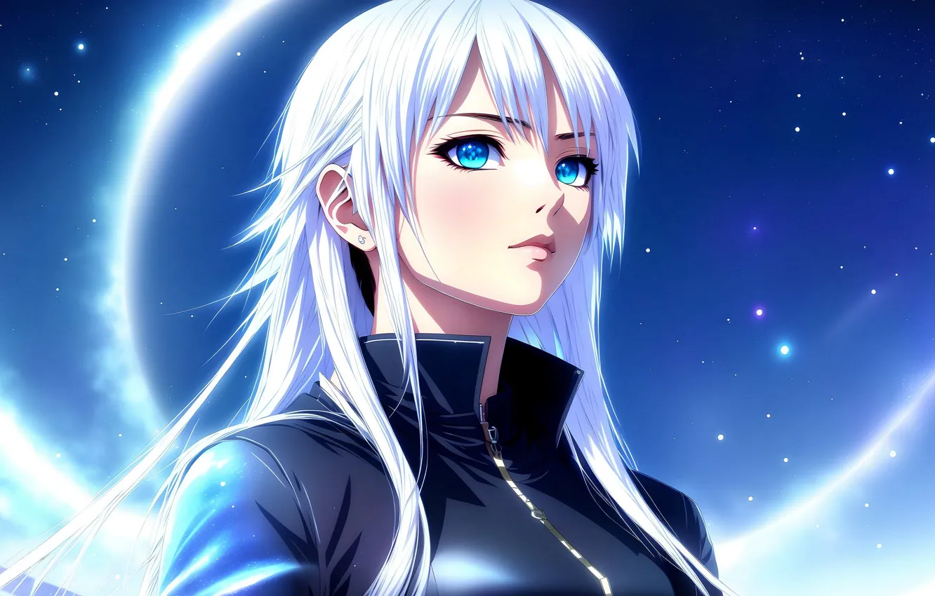 Photo wallpaper girl, fantasy, anime, art, blond, digital art, fantasy art, fantasy girl