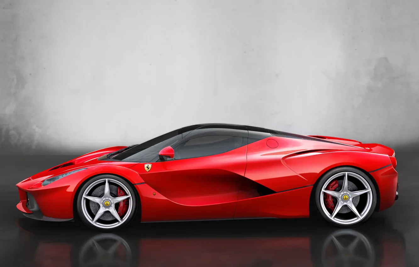 Photo wallpaper auto, car, Ferrari, Ferrari, side view, 2013, LaFerrari