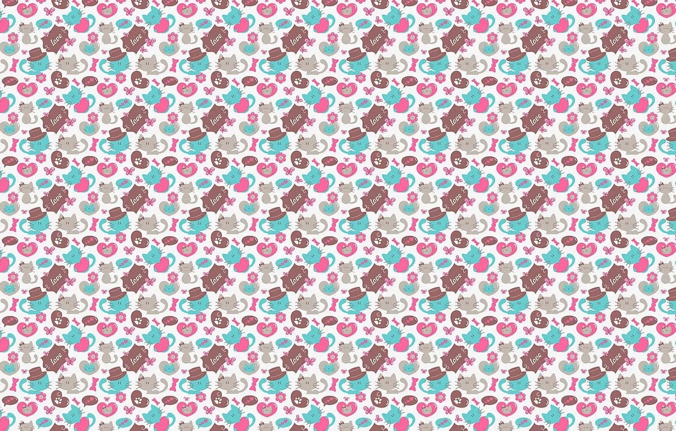 Photo wallpaper background, heart, texture, Valentine, recognition, cat. holiday