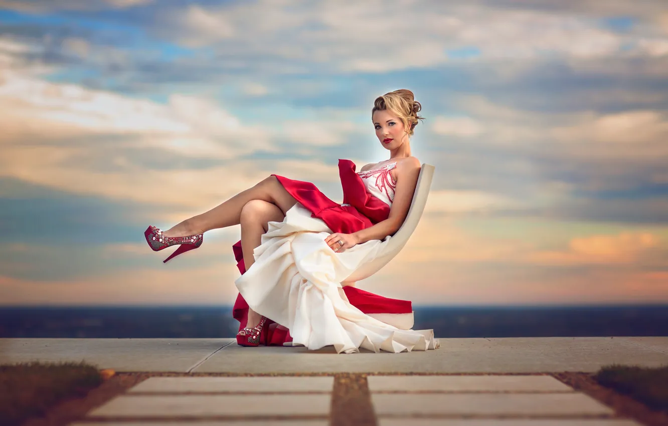 Photo wallpaper dress, shoes, legs, Julia Altork, Luxury #2