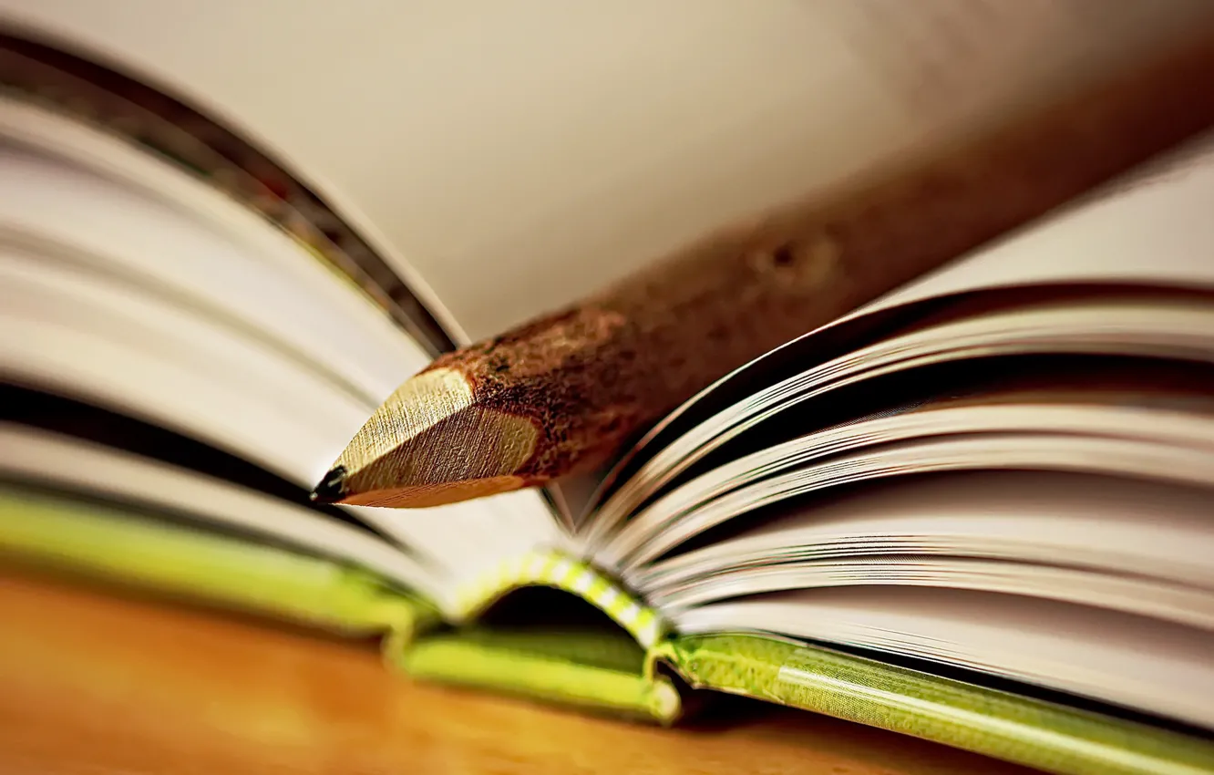 Photo wallpaper background, pencils, book