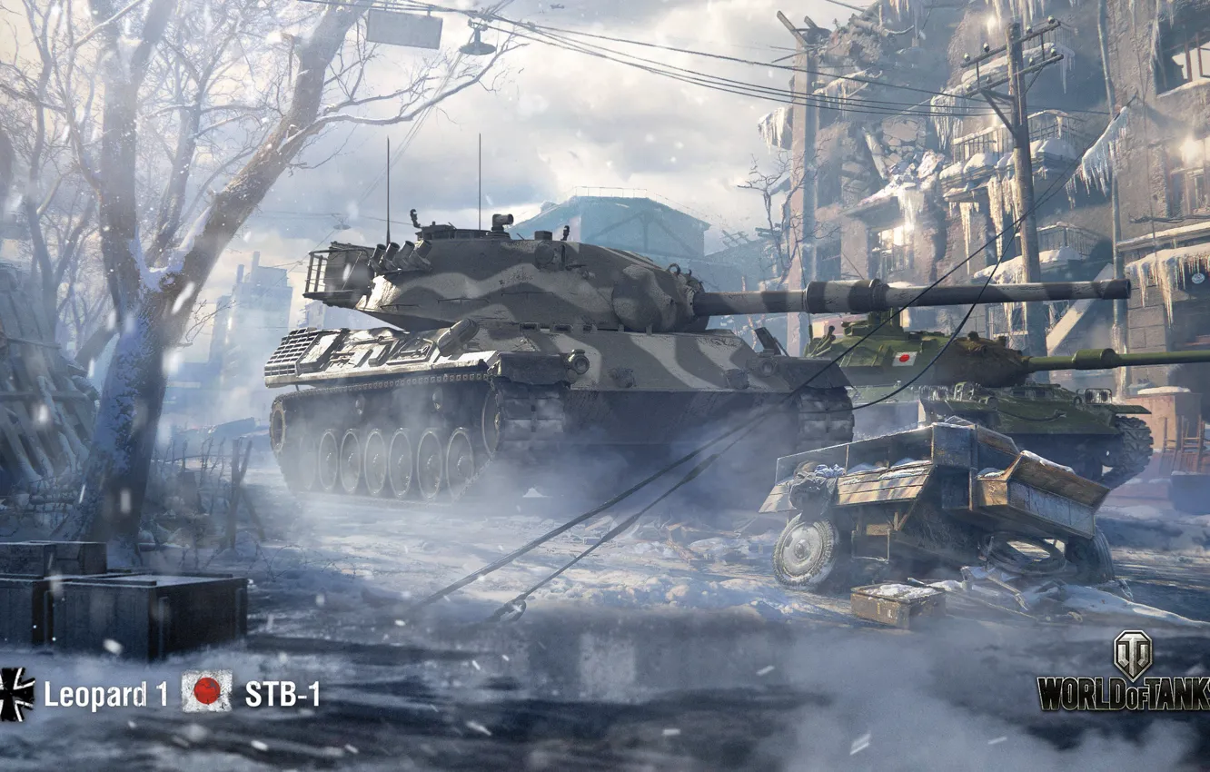 Photo wallpaper WoT, World of Tanks, Leopard 1, Wargaming, STB-1