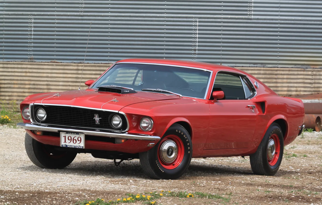 Photo wallpaper Mustang, Ford, 1969, Super, 428