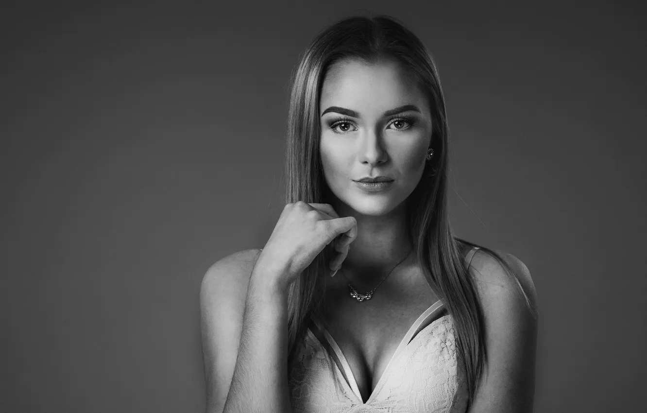 Photo wallpaper look, face, background, hair, hands, cutie, Felicia