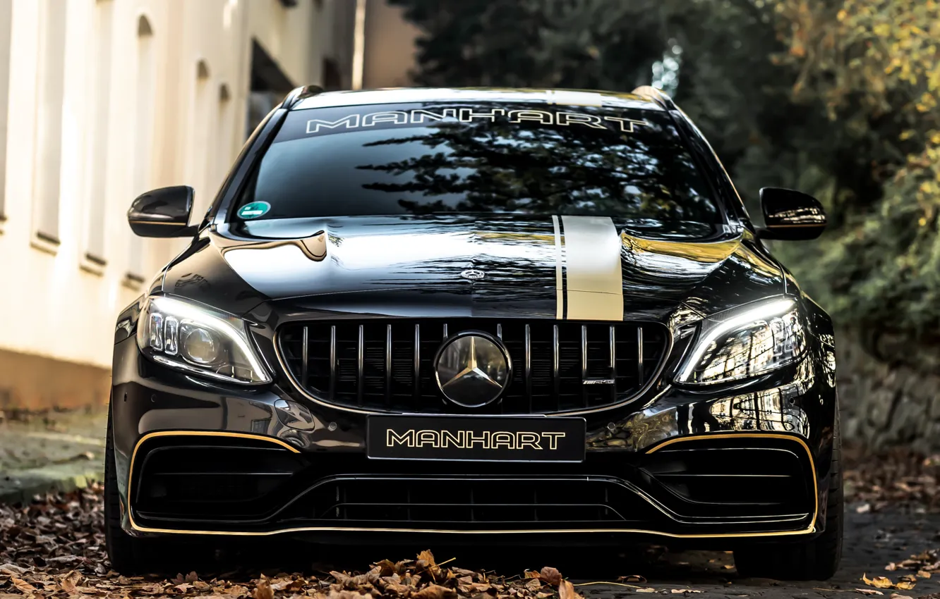 Photo wallpaper Mercedes, Front, face, Manhart, S205, 2021, CR700