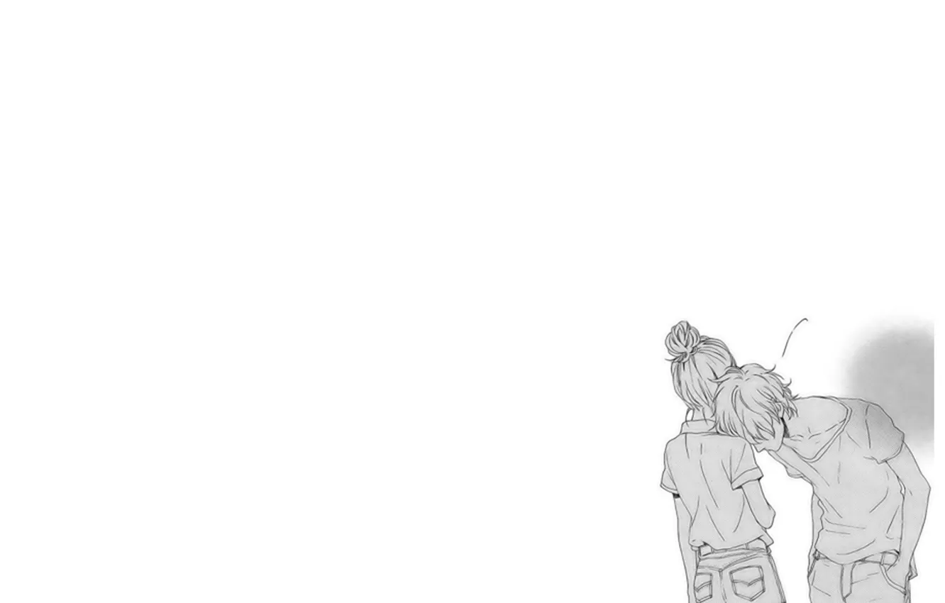Photo wallpaper girl, pair, guy, manga