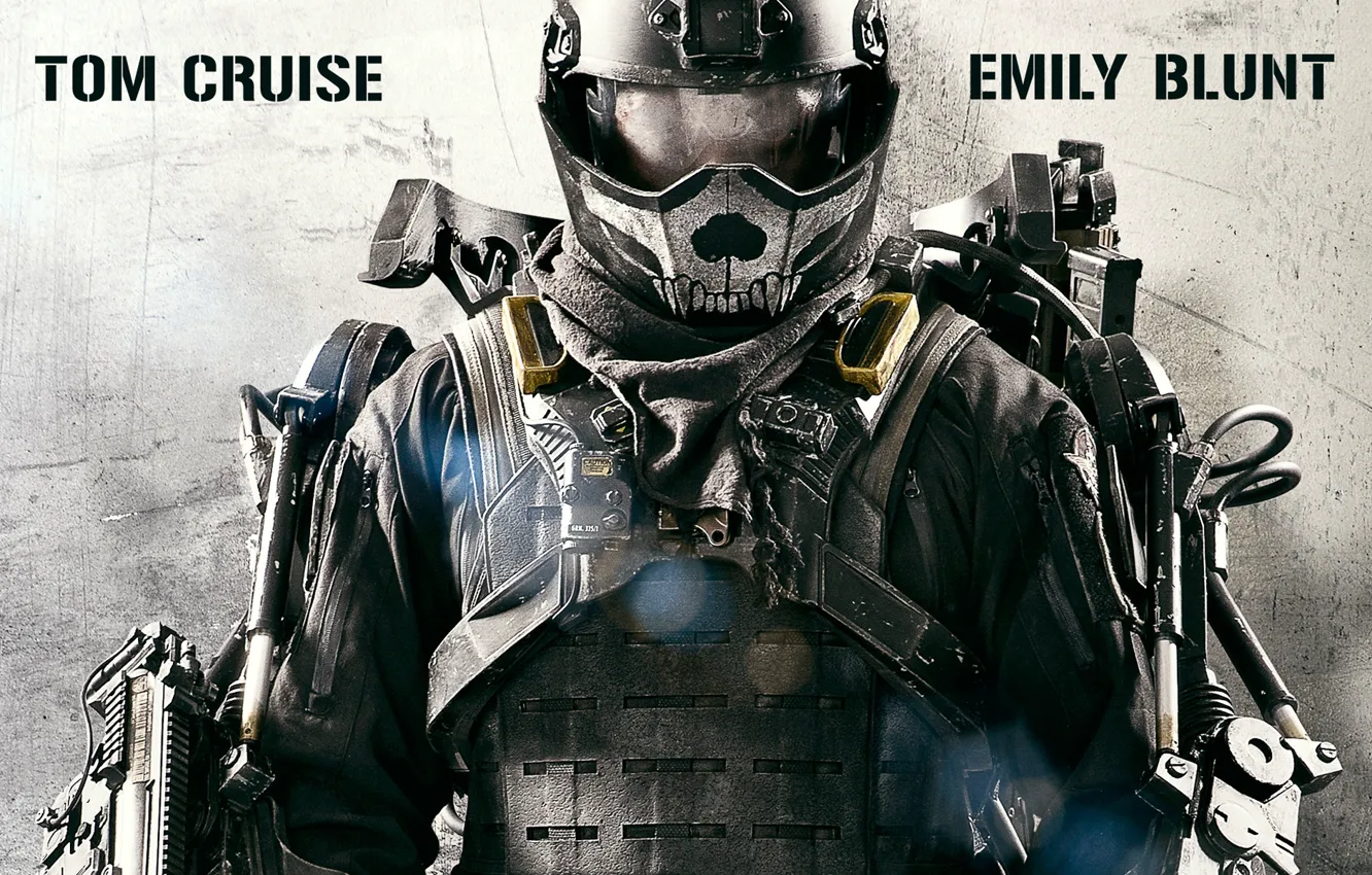 Photo wallpaper action, Fiction, Emily Blunt, Tom Cruise, Edge of Tomorrow, Edge of tomorrow