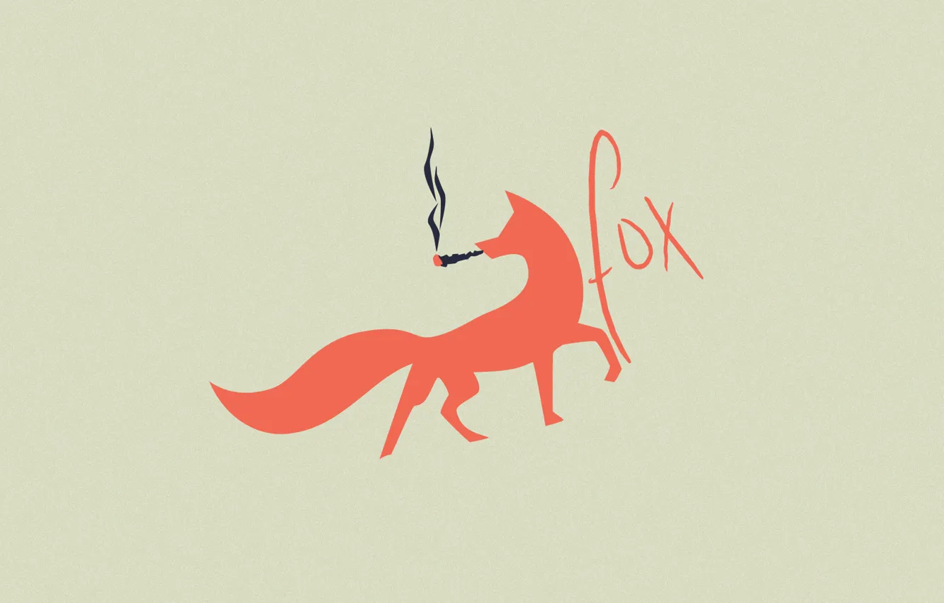 Photo wallpaper smoke, Fox, weed, Fox, fox, marijuana, Fox, orange Fox