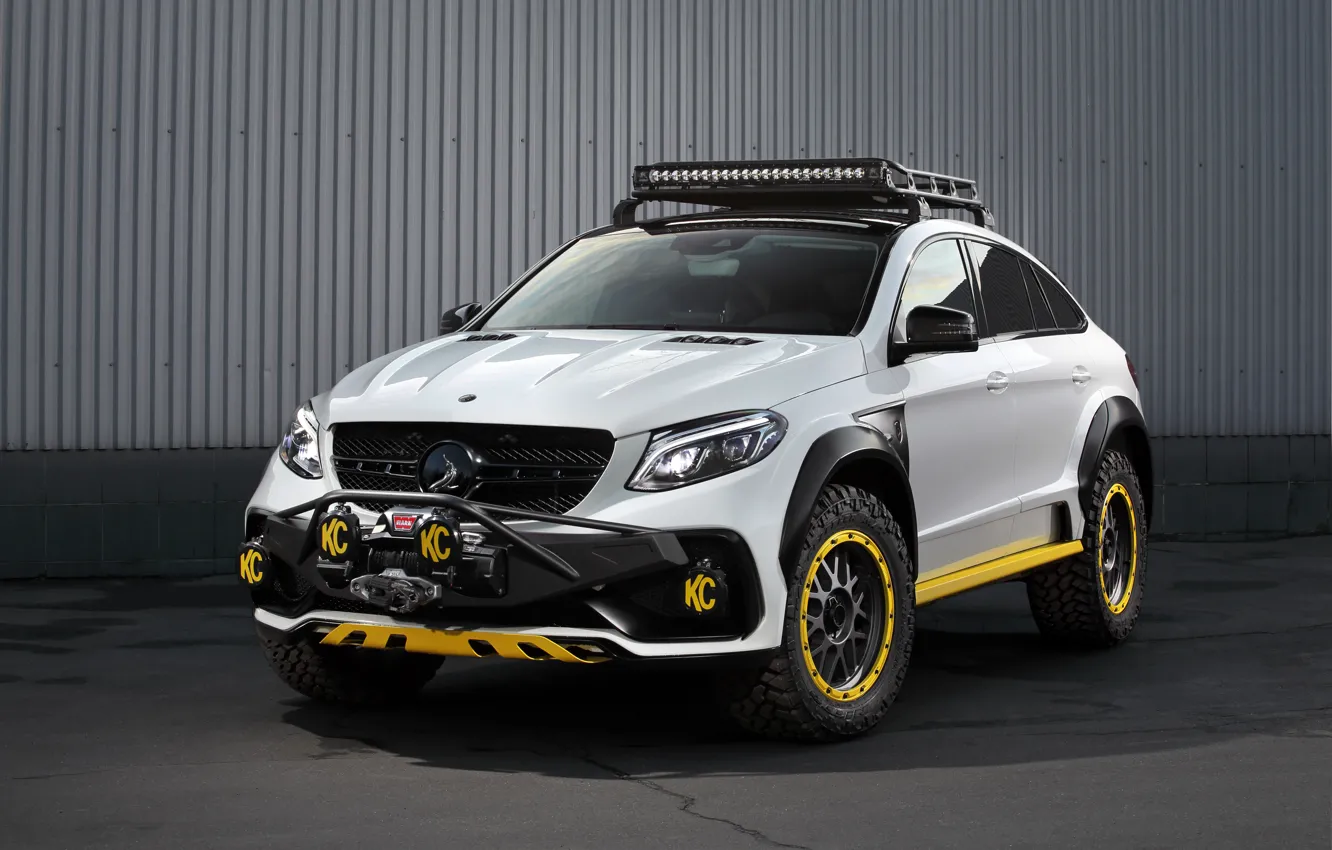 Photo wallpaper Mercedes, White, Inferno, 4x4, Ball Wed, GLE-class