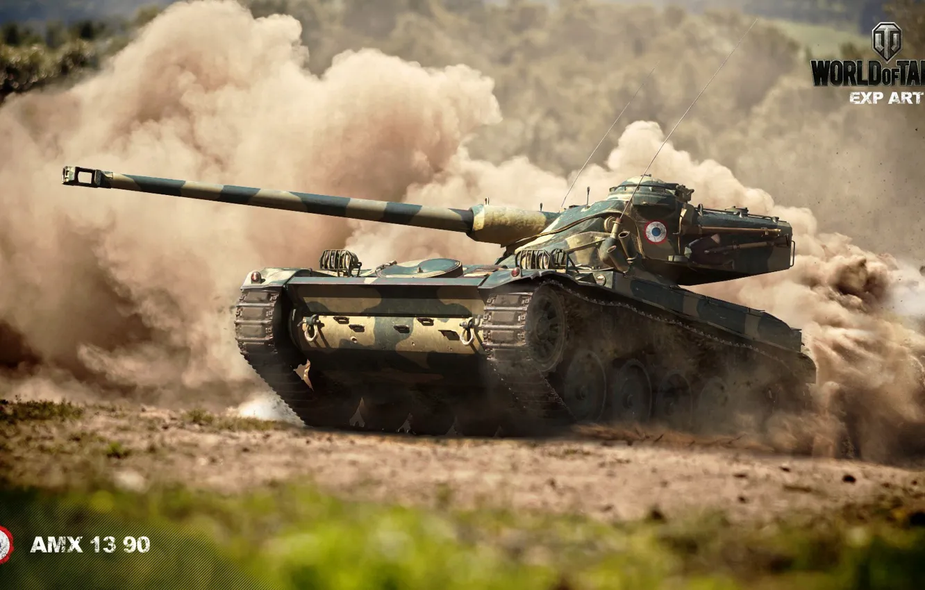 Photo wallpaper speed, drum, world of tanks, amx 13 90, world of Tanks, France. tanks