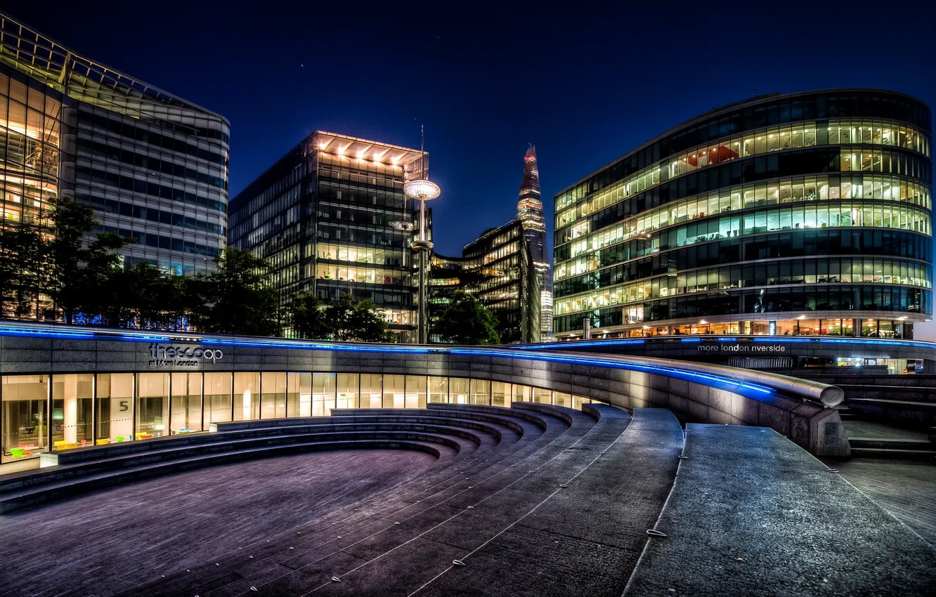 Photo wallpaper night, England, London, night, London, England