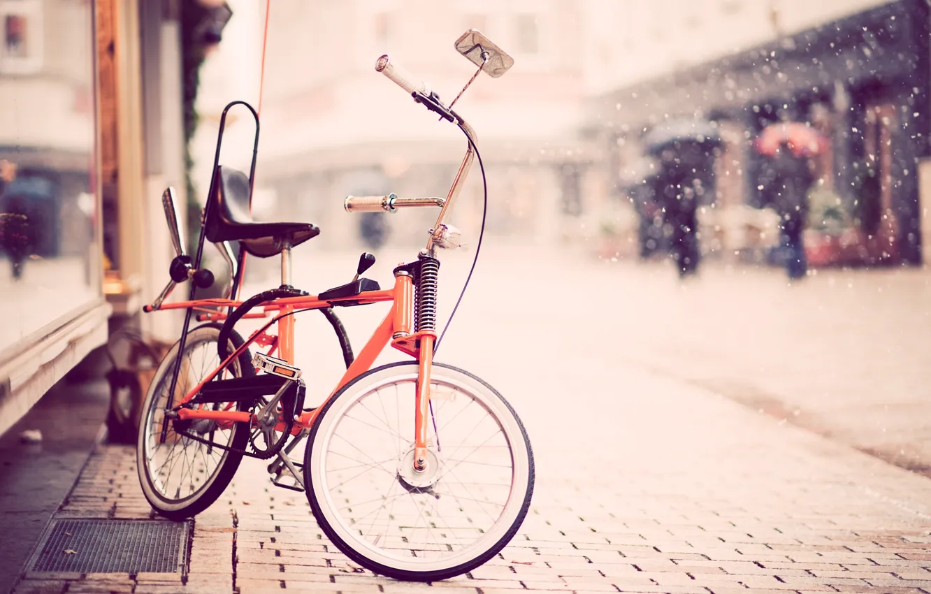 Photo wallpaper bike, street, children, photo, Faith Mazhiqi