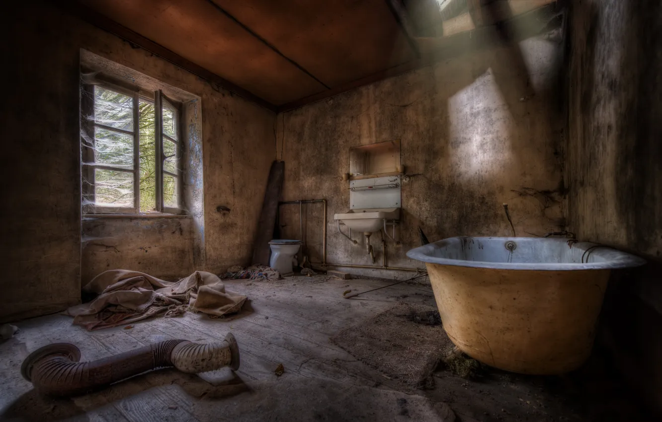 Photo wallpaper room, window, bath