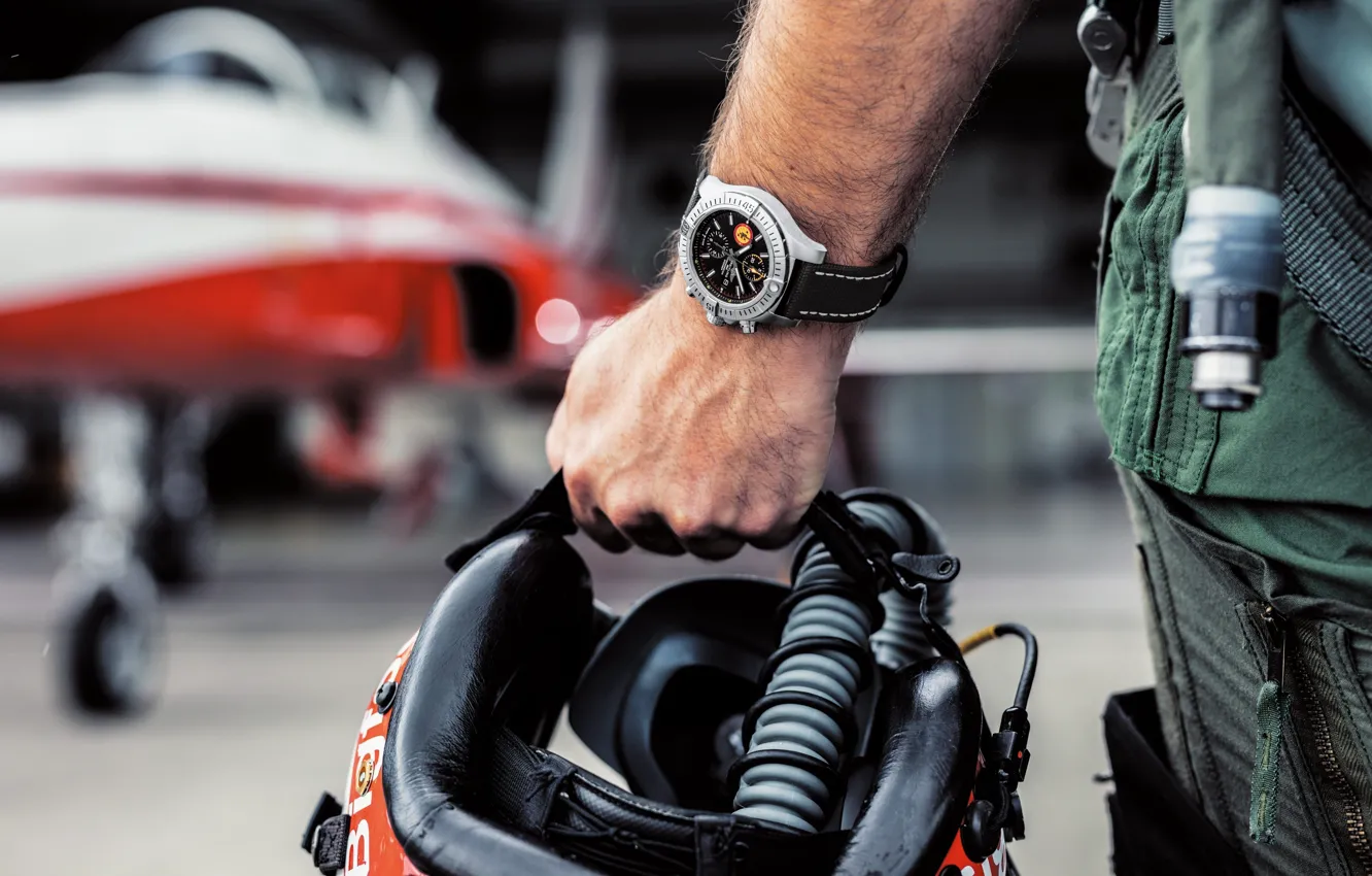 Photo wallpaper Breitling, chronometer, Swiss Luxury Watches, Swiss wrist watches luxury, analog watch, Breitling, Swiss Air Force …