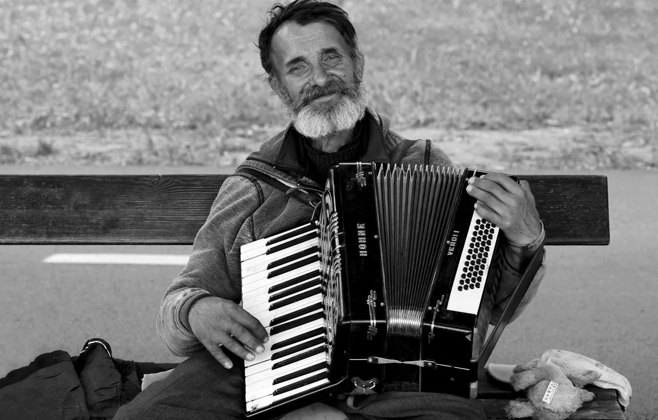 Photo wallpaper music, people, Acordeon