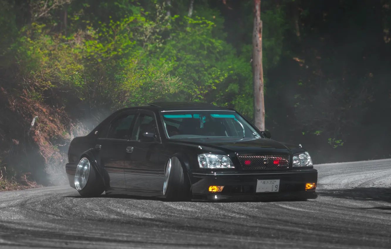 Photo wallpaper Drift, JDM, Crown, Majesta, Toyta, S170