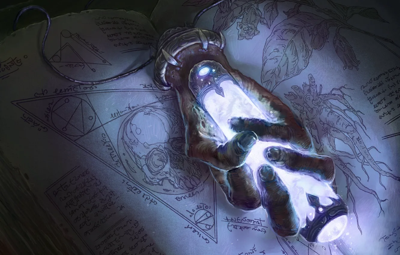 Photo wallpaper magic, art, symbol, book, fantasy, Matt Hansen